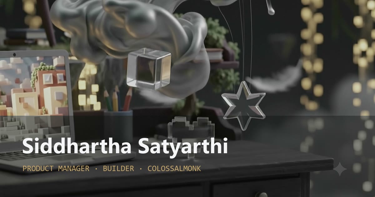 Siddhartha Satyarthi · Product Manager · ColossalMonk